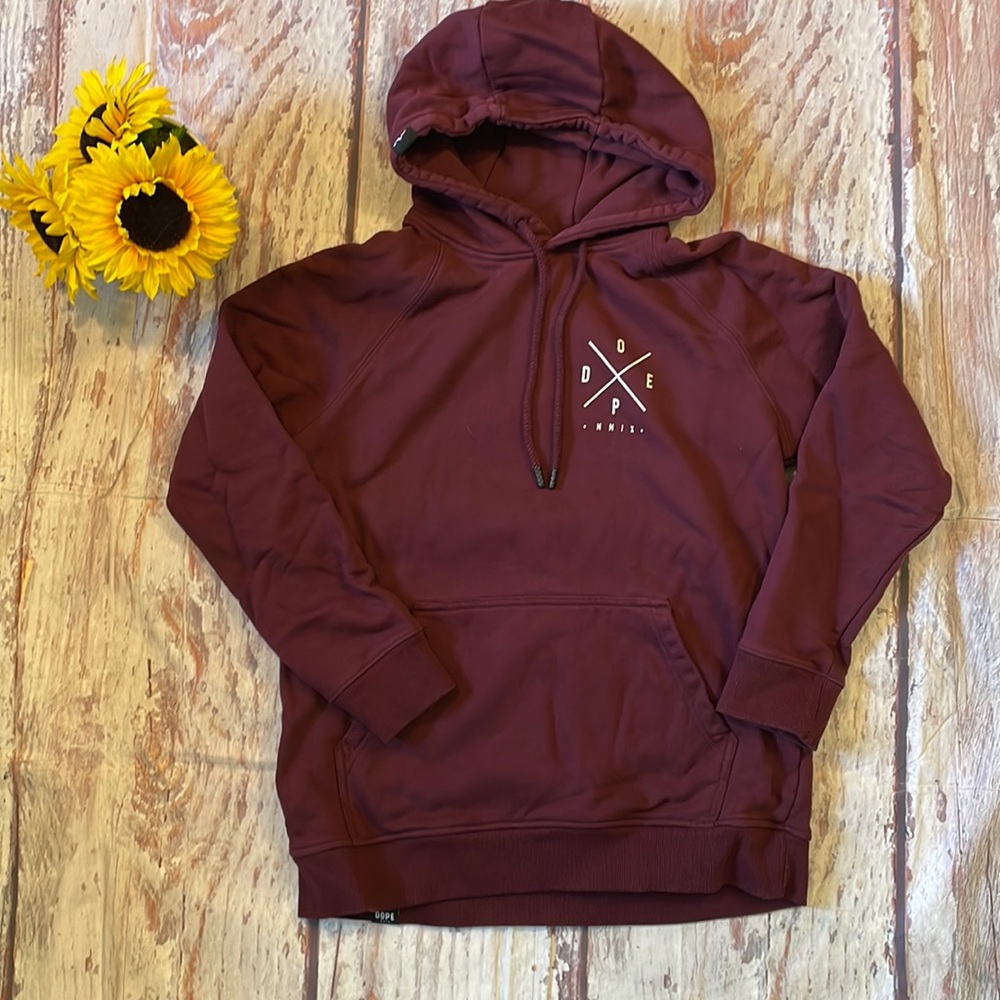 Dope Men's Maroon Hoodie